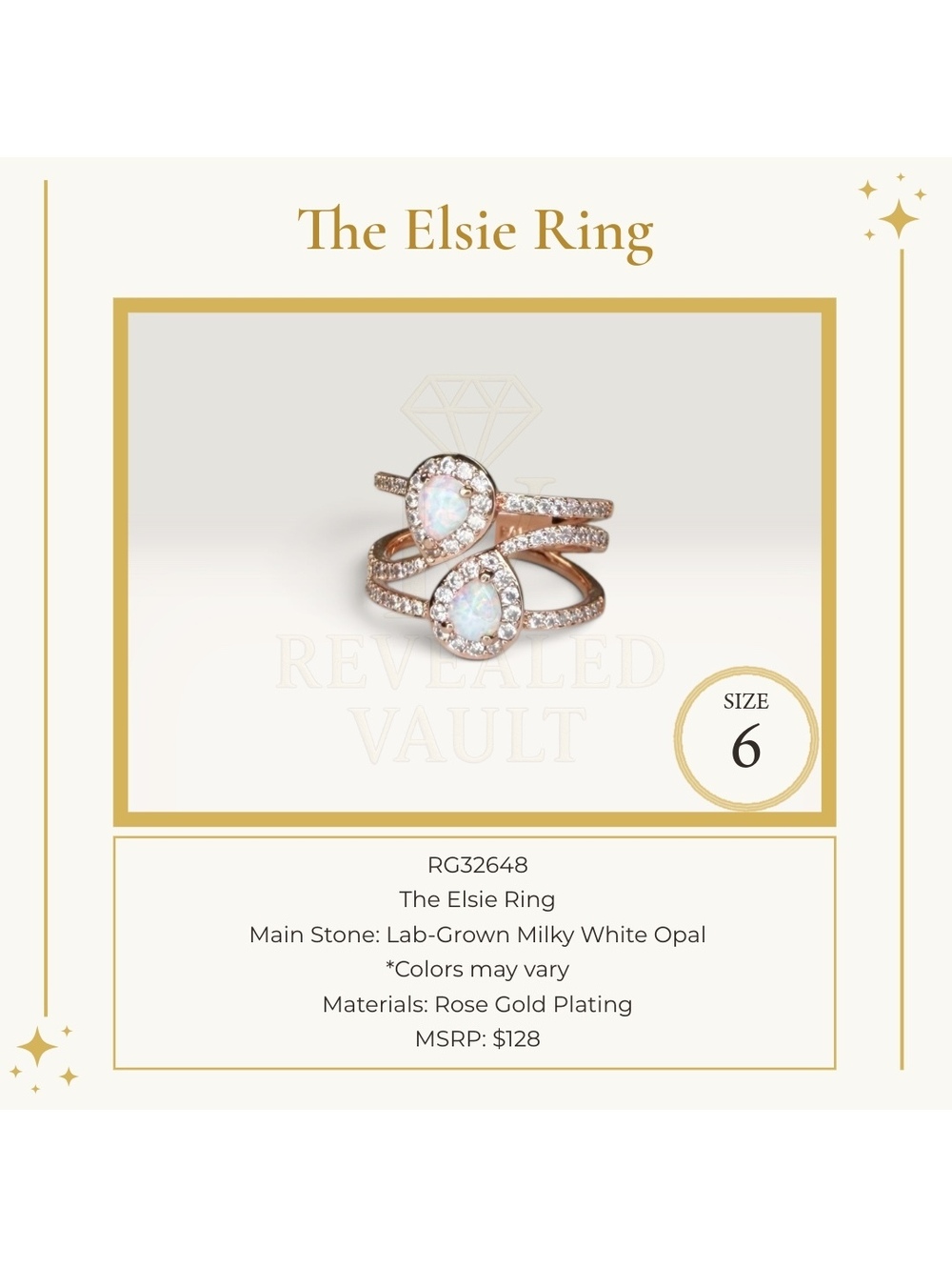 The Elsie Ring - Size 6 - OG